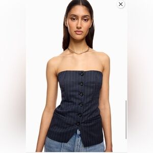 DL1961 Navy Pinstripe Bustier
